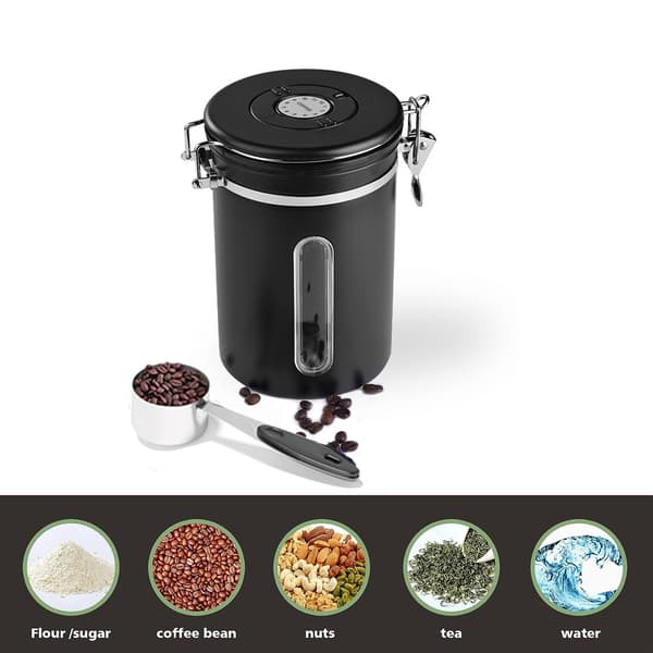 Kaffebeholder - Stor lufttett kaffeboks i rustfritt stål - FA7-