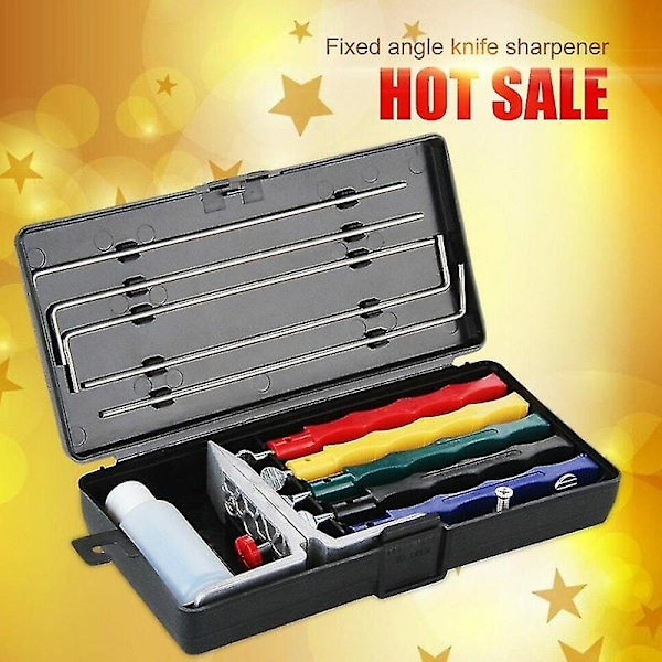 Cutter Sharpener Deluxe 5 Whetstones Set Sharpening System Portable Durable Tool TA