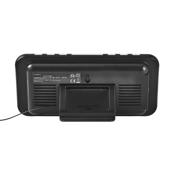 Digital Clock Radio with USB Socket Svart black