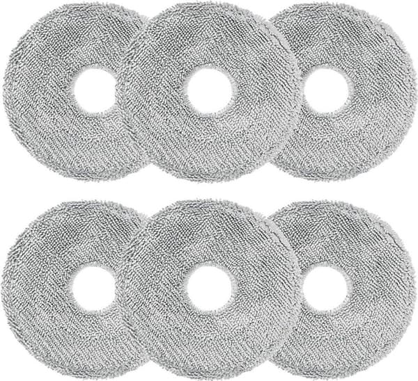 Moppepuder Erstatning til Dreame L10s Ultra Gen 3 X40 X50, 6-pak Mikrofiber Vaskbare Moppeklude til Robotstøvsuger