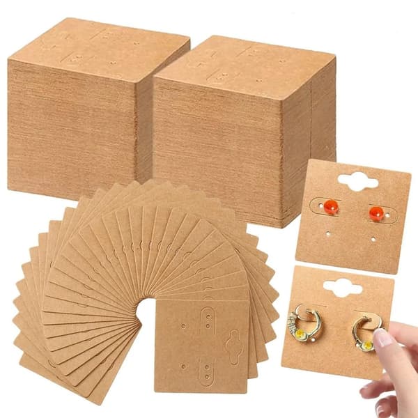 50 st/set Pappersörhängekort KHAKI TYP B Khaki