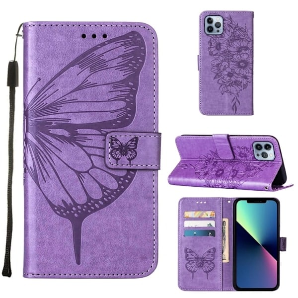 iPhone 15 Pro Max Skal Fjärilstryck Lila
