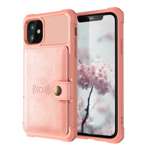 iPhone 12 Mini - Praktisk deksel med kortholder Grön