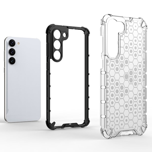 Samsung Galaxy S23 Plus Kuori Honeycomb Hybrid Musta