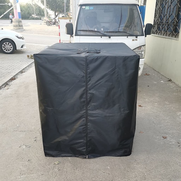 Tote-skydd för (1000L), utomhus ton tunna regntunna vattentank skyddande lock, med dragkedja, vattentät, 120*116*100 cm