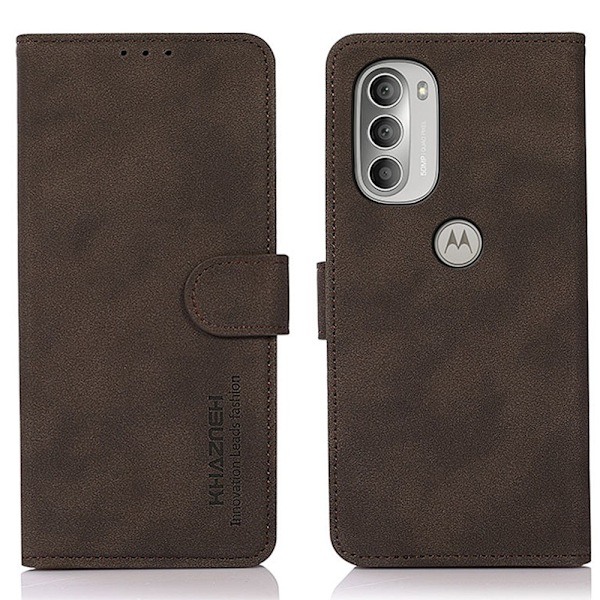 KHAZNEH Motorola Moto G51 Etui Retro Læder Brun