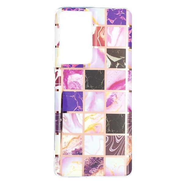 Samsung Galaxy S21 Ultra - Marmori Neliöt TPU Kuori
