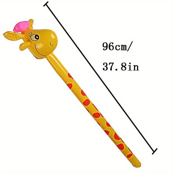 1 stk, Sjovt oppusteligt dyrestikspil til pool og vandkampe - Tegneseriegiraf, kanin, ræv, frø og zebrastænger SSXJ