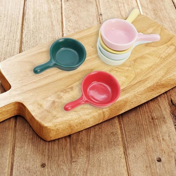 5 stk. Sovsekop, Små Snackskopper, Mini Skålsæt, Porcelæn Appetitvækkerskåle Til Nødder, Dips, Sovser, Ketchup, Mayonnaise