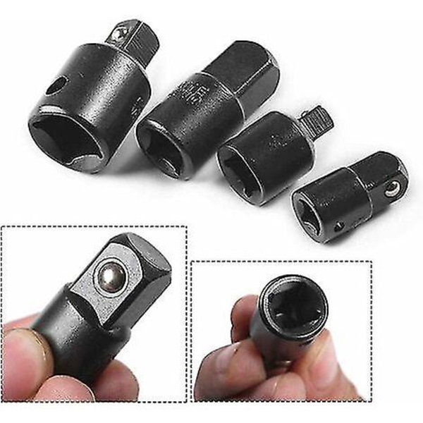 4 st Ratchet Adapter Cr-v Slagnyckelhylsa 1/4\" 3/8\" 1/2\" Konverter Drive Reducer Luft Slagnyckel Verktyg