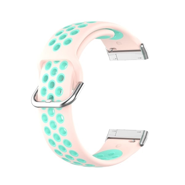 Silikon Treningsarmbånd Armbånd Versa 3/Fitbit Sense - Lys Rosa/Teal