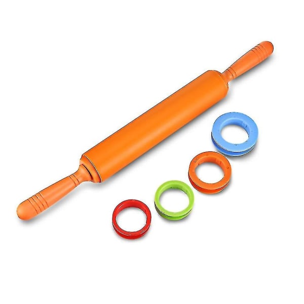 Non-stick Silicone Rolling Pin Dough Roller With Adjustable -aya