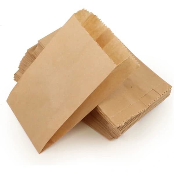 100 brune papirsposer 6 x 22 cm, gavepose/feriepose/kommer*[CO]