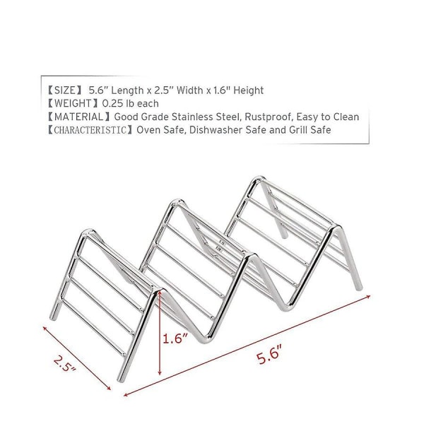 1 stk. Tacoholder Taco Stativ Ovnsikker Til Bagning Pandekageholder Tacoholder