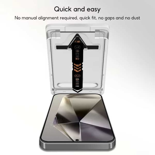 Easy Install Samsung Galaxy S24 Screen Protector HD Tempered Glass