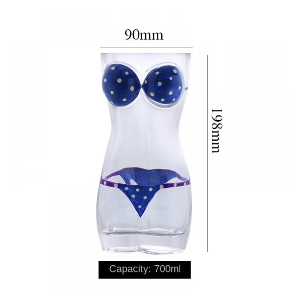 700 ml glaskopp, universal penis shotglas, multifunktionsmugg, högkvalitativt glas penis ölglas för bartävlingsfestkväll D