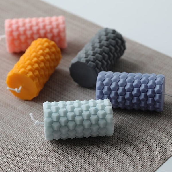 Lysforme lys stearinlys DIY støbeforme i silikone lz22018 cylindrisk honeycomb LZ22018 cylindrisk honeycomb