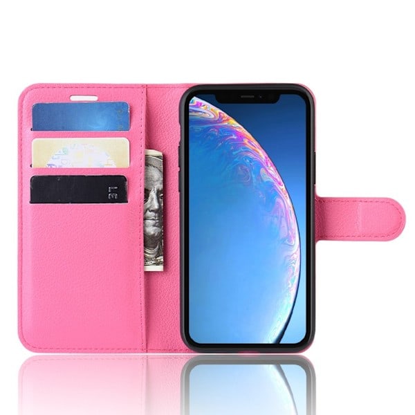 iPhone 11 - Litchi Pung Etui - Rosa Pink Rosa