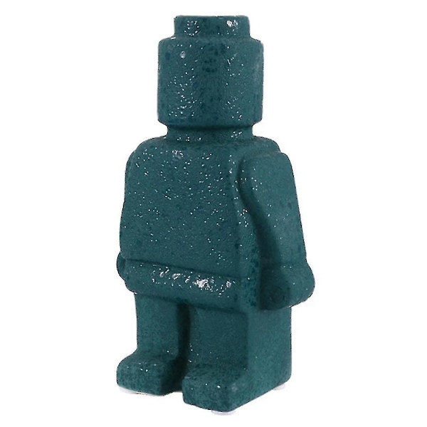 Robot-veistetty figuriinimaljakko Tekokukka-maljakko Keramiikka - Vihreä