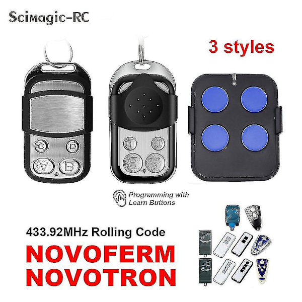 Novoferm Novotron 502 Max43-2 504 Max43-4 512 Mix 43-2 Fjärrkontroll för garageport till Mtr43-2 Mchs43-2 Mnhs433-02 Mnhs433-04 Ny