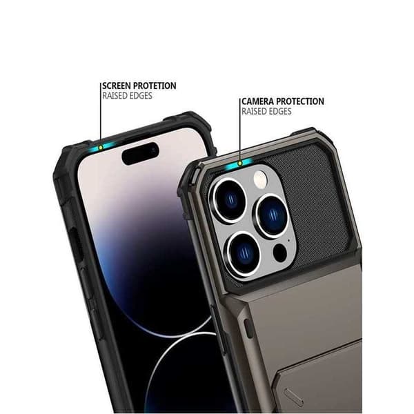 iPhone 16 Pro Støtsikkert Deksel med Kortlomme Void
