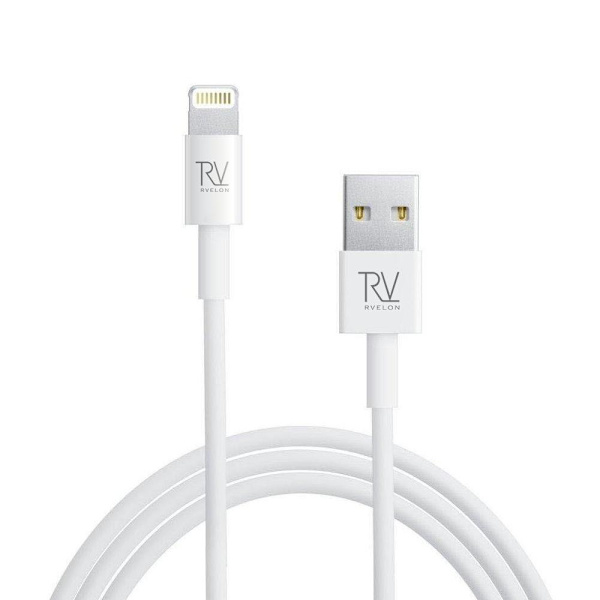 Rvelon USB-A–Lightning-kaapeli 1m Vit white