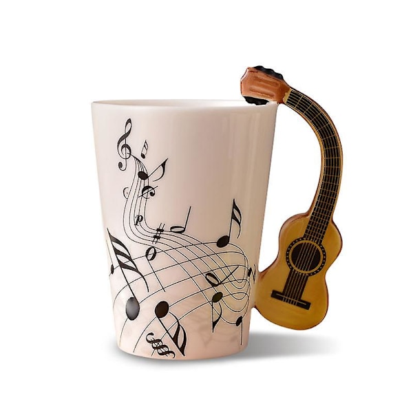 Musiker kaffemugg - kreativa mönster gitarr mugg elgitarr hjärtslag