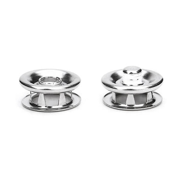 150 sett trykknapper 9,5 mm metall sølv trykknapper for sy og håndverk, åpne trykknapper