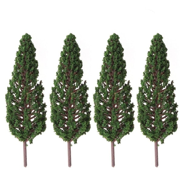10 st Modellträd Parkgata Diorama Scen Layout Miniatyr Landskapsscen (13cm) Grön
