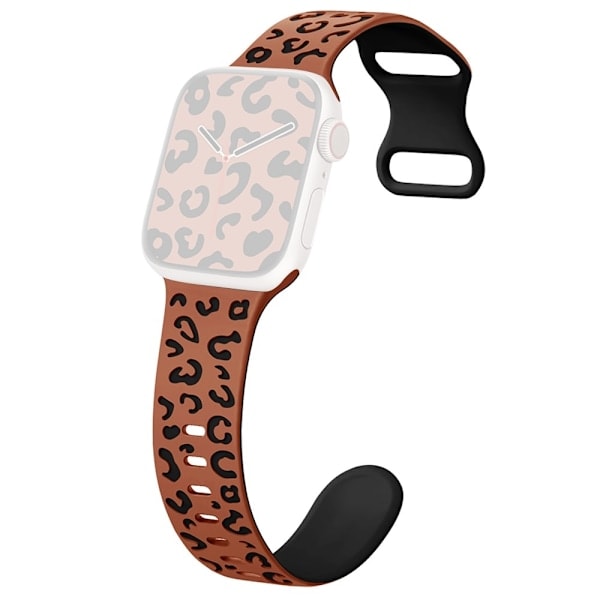 Apple Watch 38/40/41mm Armband Leopard Brun/Svart