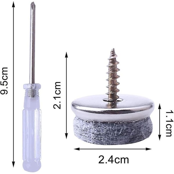 Pude, 32-pak Sofa Benfod Beskytter, 24mm Diameter, 5mm Tyk Filt