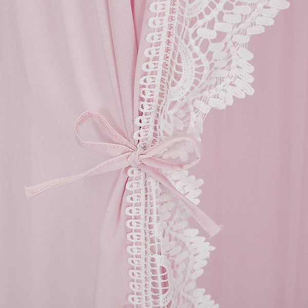 Prinsesse Senghimmel Myggenet Til Børn, Rund Kuppel Børn Indendørs Udendørs Slot Legetelt Hængende Hus Dekoration Læsekrog Chiffon Lærred, Pink