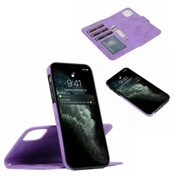 iPhone 12 - Tyylikäs kaksitoiminen lompakkokotelo Brun