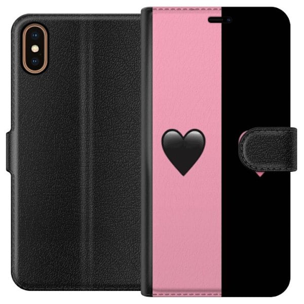 Apple iPhone X Plånboksfodral Hearts