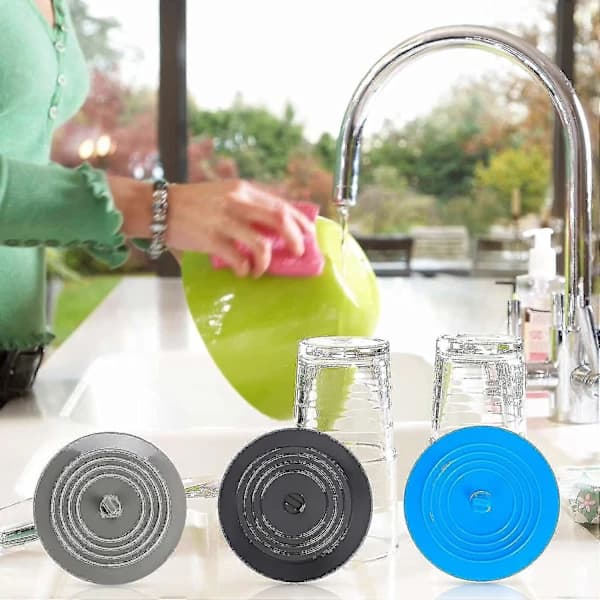 3-pack Silikon Diskbänksplugg, Universella Avloppspluggar, Diskbänksplugg, Silikon Badkarsproppar, 15cm[co]