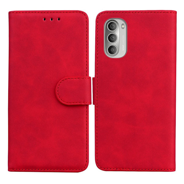 Motorola Moto G51 Etui Skin Touch Læder Rød
