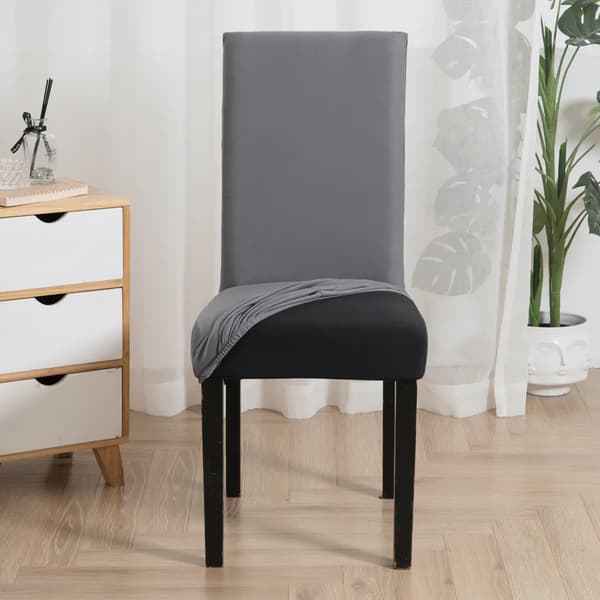 6 stk. strekkbare stoltrekk - vaskbare strekkbare stoltrekk grå