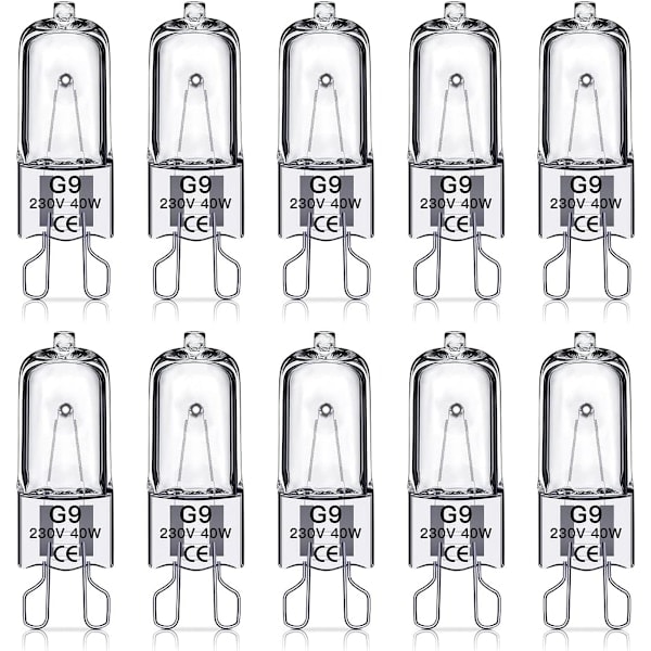 G9 Halogenlampor 40W, 230V, 10-pack 40W