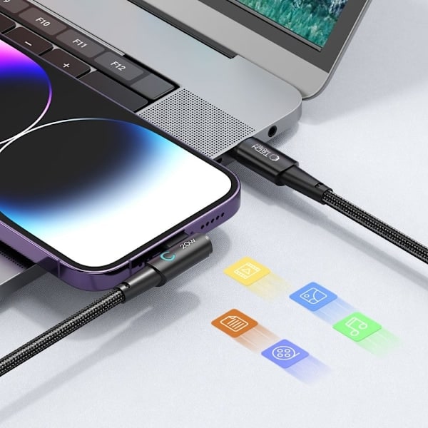Tech-Protect 1 m 20W/3A PD Lightning - USB-C Kaapeli UltraBoost Harmaa