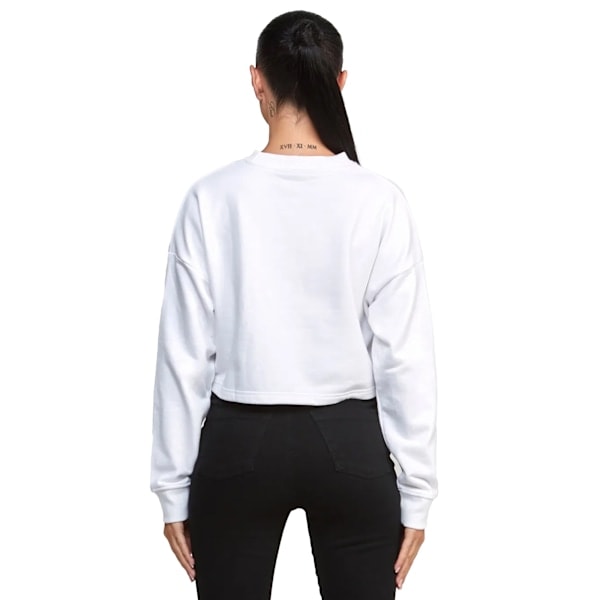 SikSilk Naisten/Naisten Varsity Crop Collegepaita 4 UK Vit Valkoinen 4 UK