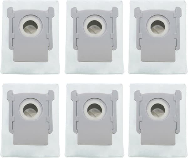 Robotdammsugarpåsar, 6-pack ovävda engångspåsar med värmeförseglade sömmar för iRobot Roomba i7, i3, E5, E6, S9 och J7