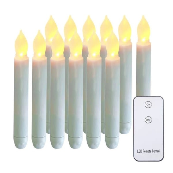 12 st Halloween-dekoration Elektroniska ljus med fjärrkontroll Flamfria ljus