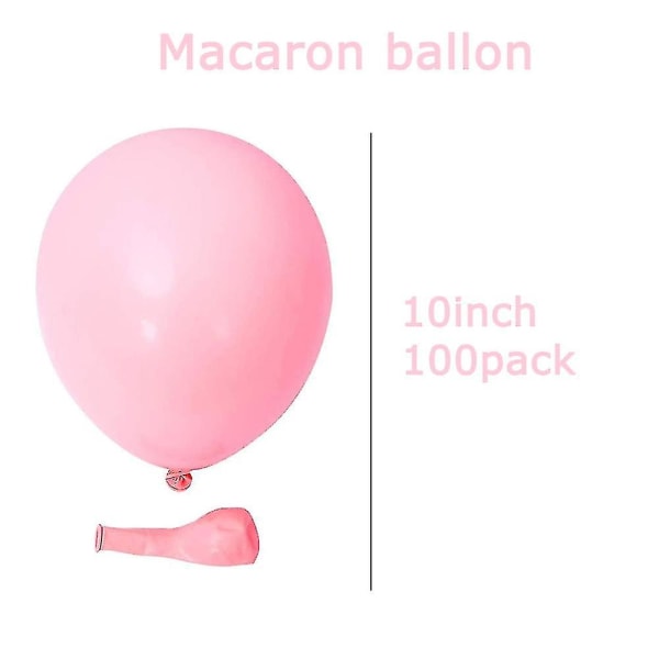 Balloon: 10-inch Pink Balloon Latex Balloon For Party Decoration, 100 Pieces (pink)