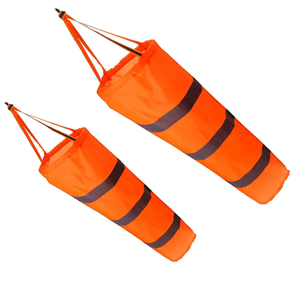 2pcs 30 Inch Windsock Wind Direction Measurement Sock Bag With Reflective Belt For Outdoors Airport