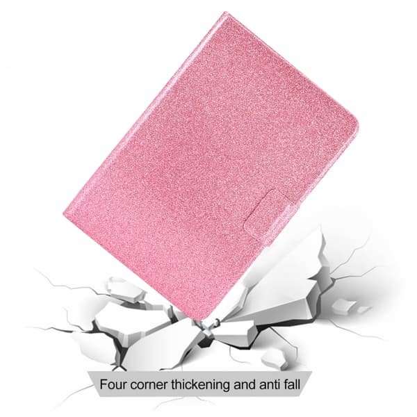 Samsung Galaxy Tab A9 / A11 Glitter Lædercover Rosa