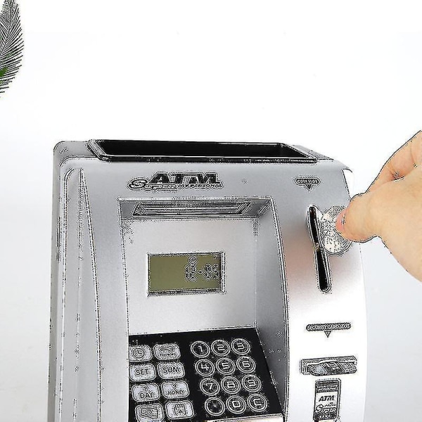 Elektronisk sparegris minibank passord pengeboks kontantmynter sparebøsse minibank safeboks automatisk innskudd pengeseddel jul