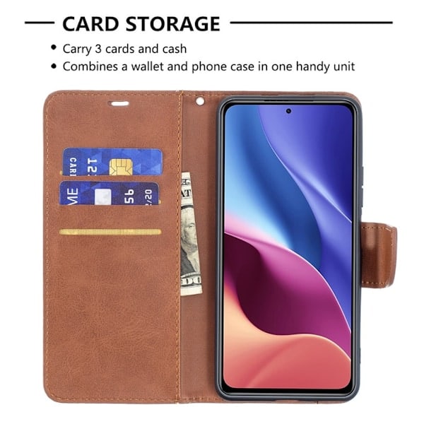 Xiaomi Mi 11i - Solid Shark Læder Etui - Brun Brun