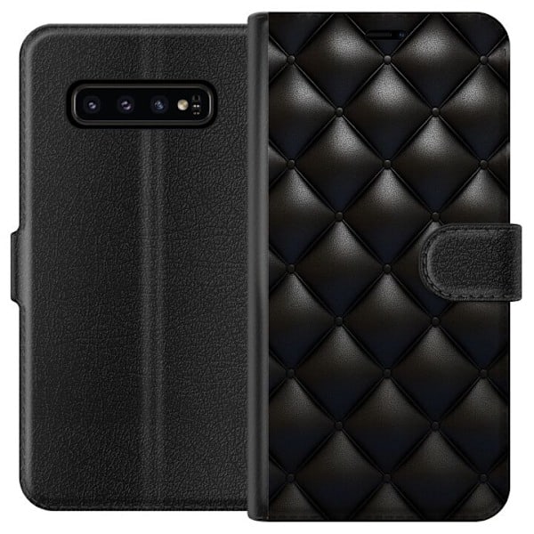 Samsung Galaxy S10 Pung Etui Læder Sort