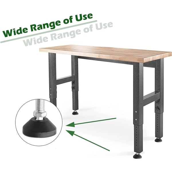 Sæt med 6 justerbare fødder M10 x 80mm Justerbare fødder Møbelben Bærbare justerbare fødder Justerbare skruer Justerbare fødder Maks. hældning 20°