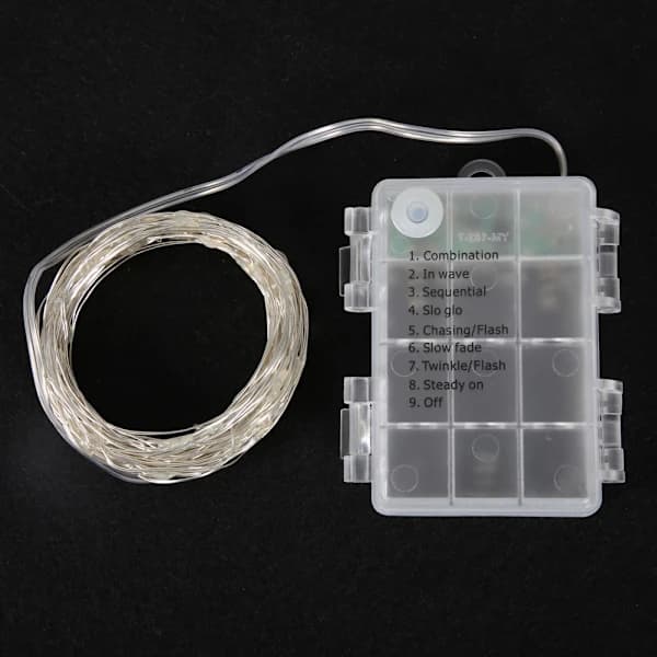 USB Kobbertråd LED Lyslenke med Fjernkontroll 3 Meter Hvit[co]